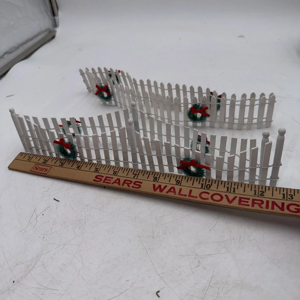 Christmas Village White Picket Fence 52